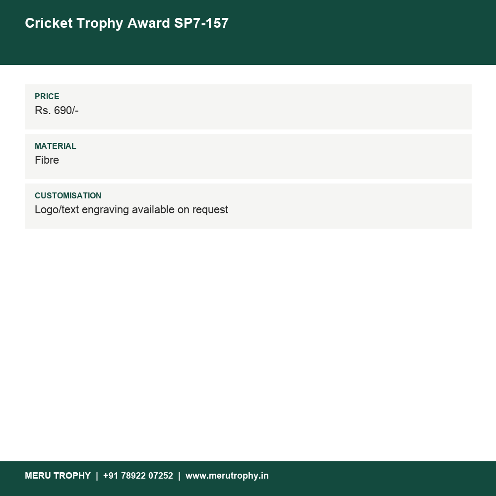 Cricket Trophy Award SP7-157 details - Meru Trophy
