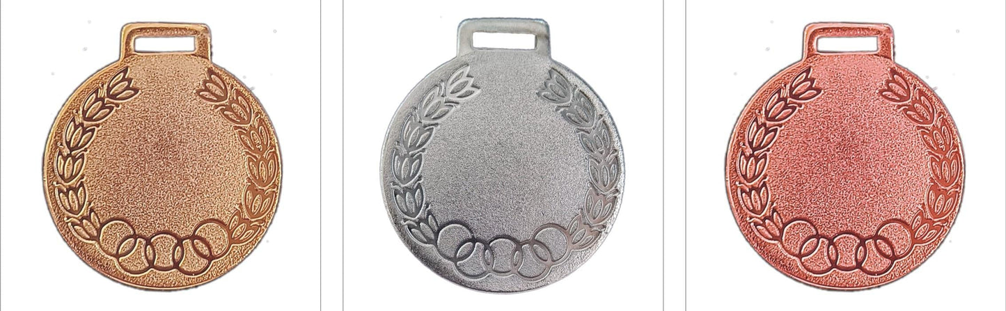 Gold Olympic-style medal; perfect for recognizing achievement.