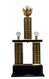 Black and Gold Crystal Trophy - Corporate Recognition