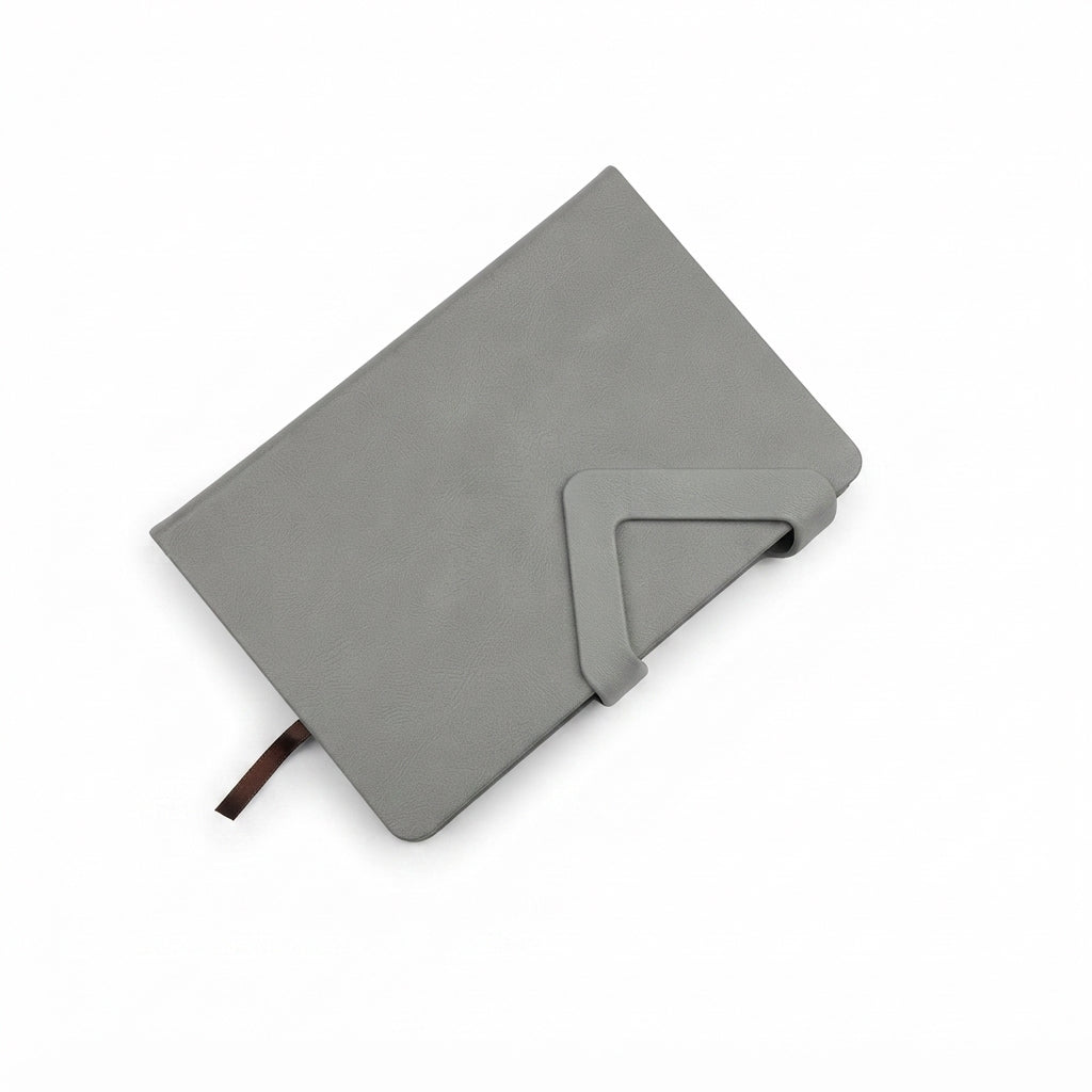 PU Diary with Corner Accent - Grey - Meru Trophy corporate gifting