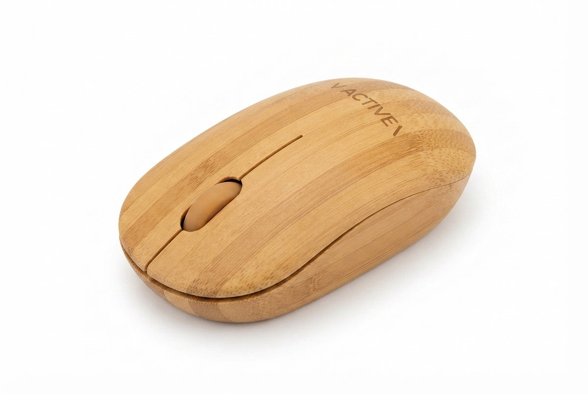 Bamboo Wireless Mouse - bamboo - Meru Trophy corporate gifting