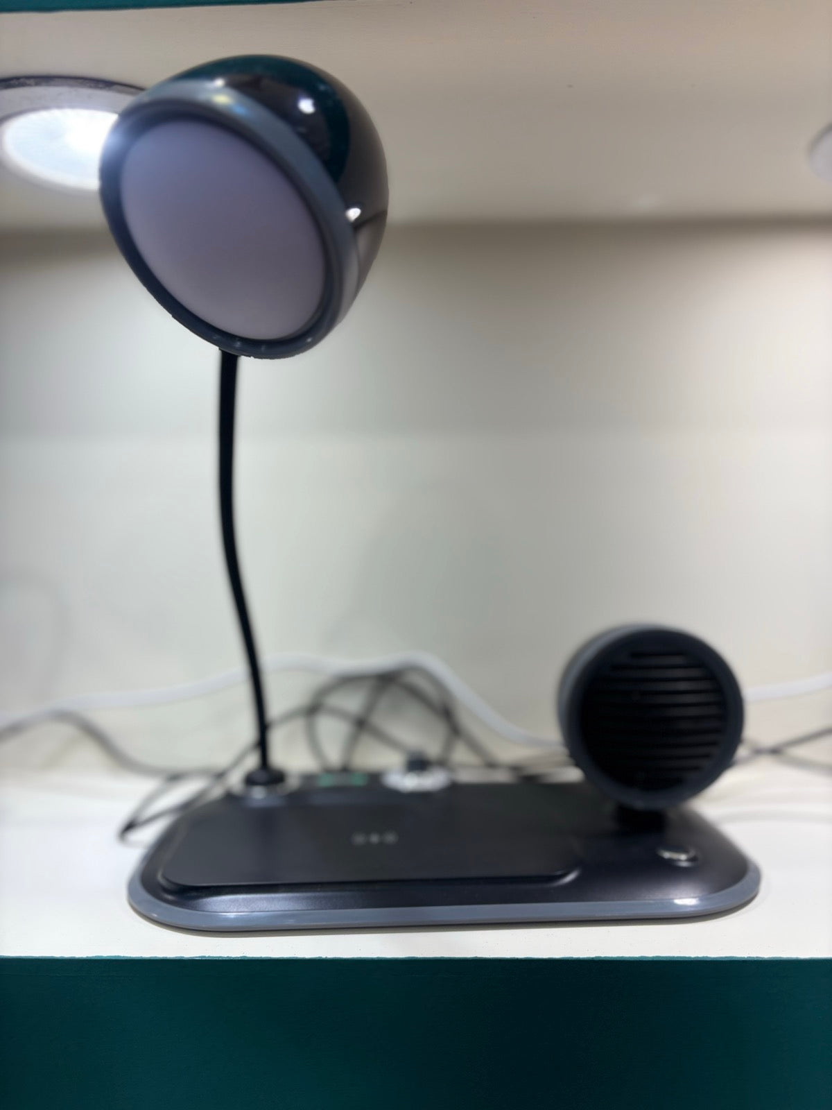 Desk Lamp with Wireless Charger, Speaker and Clock