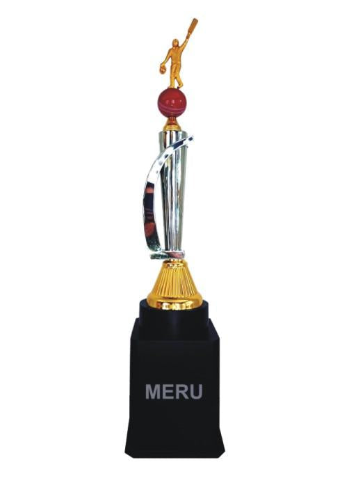 Cricket Batsman Metal Trophy - Ideal for <b>cricket trophies</b> and <b>sports awards</b>.