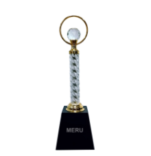 Crystal orb trophy; acrylic award; corporate recognition; JH 89