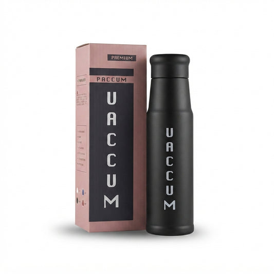 Slim Vacuum Bottle with Gift Box - Black - Meru Trophy corporate gifting