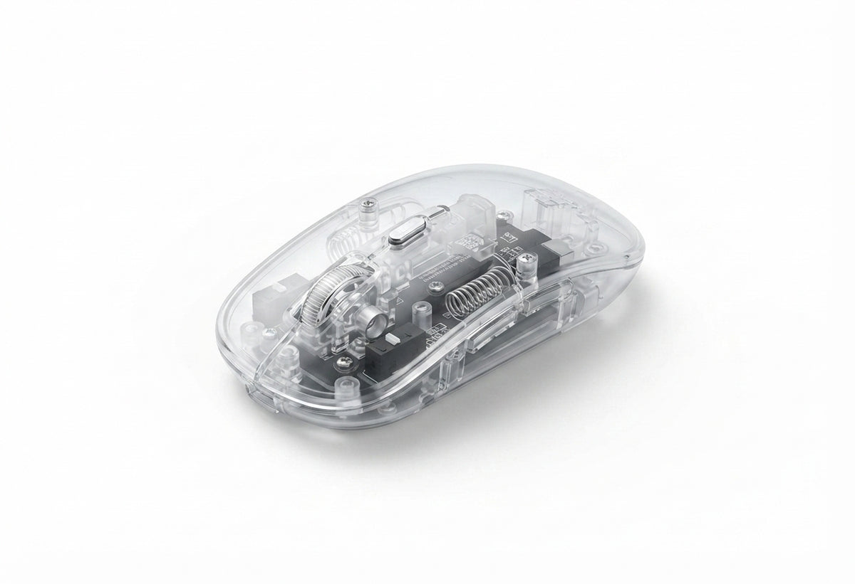Transparent Wireless Bluetooth Mouse - Clear - Meru Trophy corporate gifting
