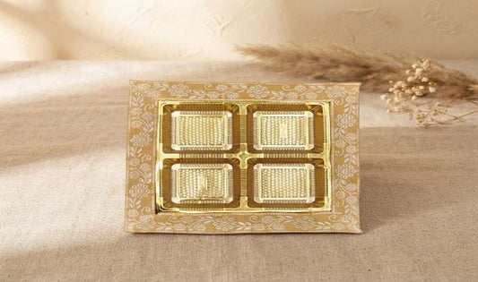 Hamper Tray 12x12 Gift Tray (GOLDEN TOPPER)