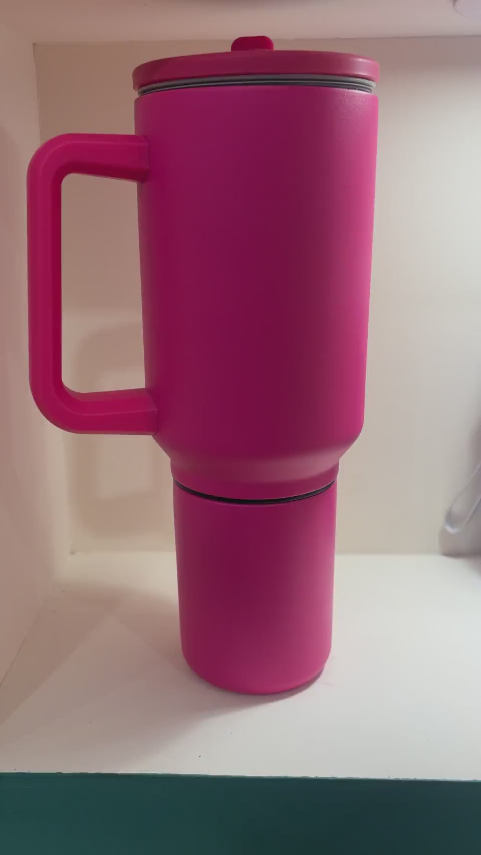Vacuum Travel Tumbler with Carry Handle - real product video